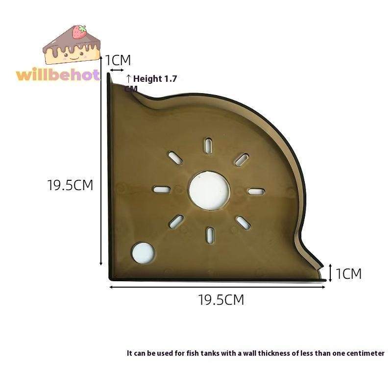 [Willbehot-t] Fish Tank Corner Storage Rack Punch-free Storage Rack Fish Tank Top Landscape Bracket Hydroponic Green Plant Tray [ใหม่] - รูปที่ 4