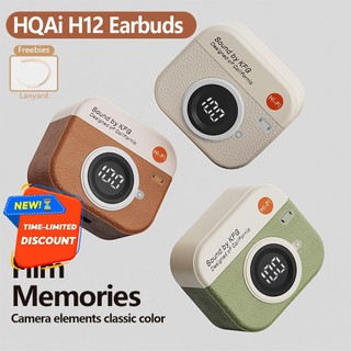 HQAi H12 Earphones Build-in MIC Earbuds Waterproof Earphone Touch Control Headset Noise Cancelling Hi-Fi Stereo Sound Headphone Bluetooth Earphones