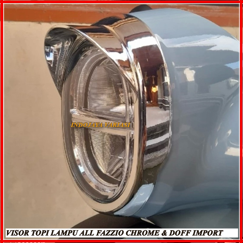 Fazzio Visor, Fazzio lamp garnish, หมวก Fazzio, โครเมียม และสีดําด้าน