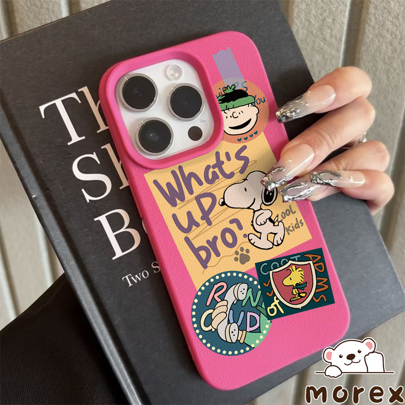 เคสไอโฟน 15 11 เคสลายสนูปปี้สุดน่ารัก สำหรับ IPhone 13 11 15 12 16 14 Pro Max 7Plus XR 15 8 7 14 Plu