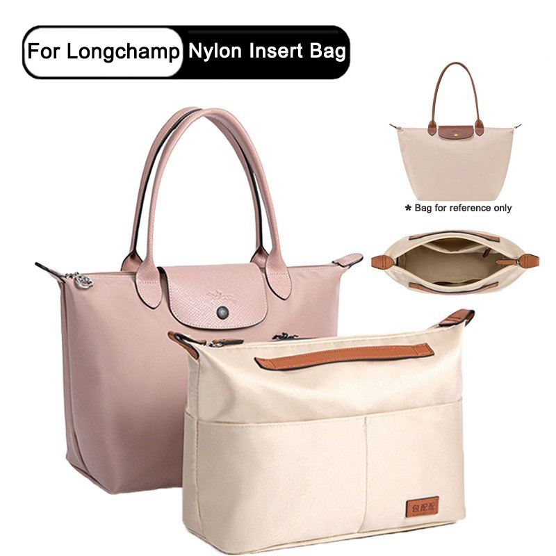 EverToner ซาตินใส่สําหรับ Longchamp LE PLIAGE กระเป๋าผู้หญิงกระเป๋าถือหรูหรากระเป๋าเดินทางด้านในแบบพกพากระเป๋าแต่งหน้า Shaper