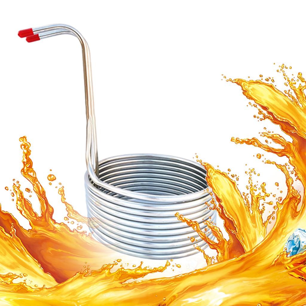 [mibum01eb] Silver Beer Cooling Coil Brewery Tube Hydro Chiller Home Hotel Kitchen Supplies