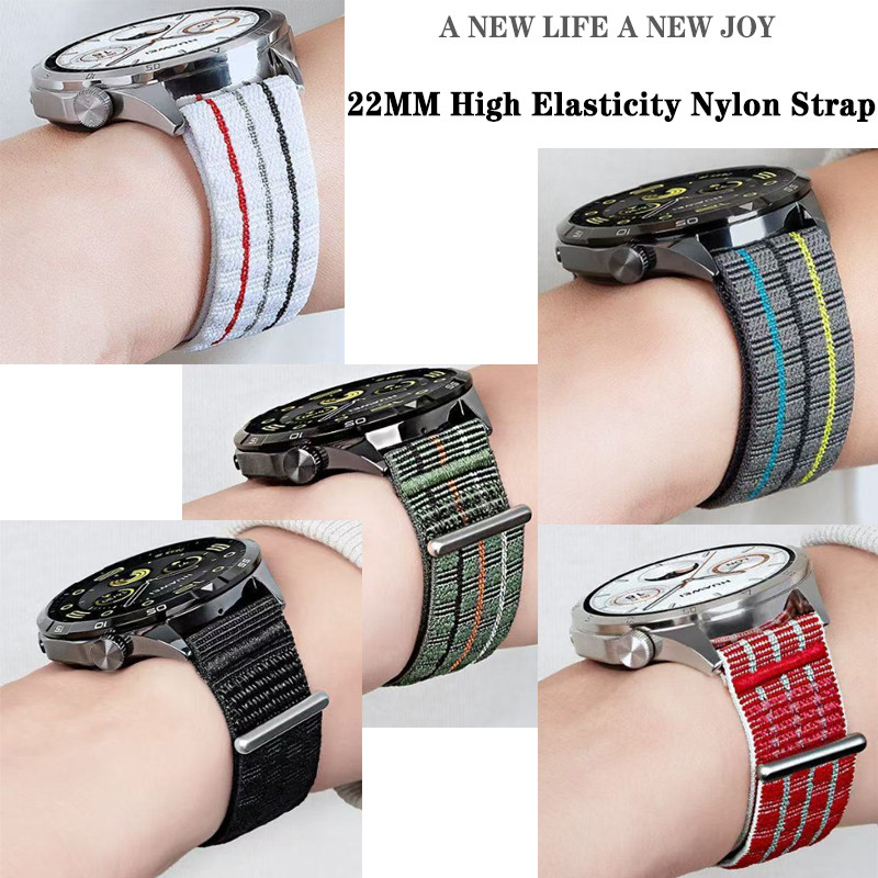 สายรัดไนลอนสําหรับ LEMFO K22 PRO K27 K37 C20 K56 PRO LEM56 DM50 C22 K52 เปลี่ยน Correa 22 มม.สายรัดข