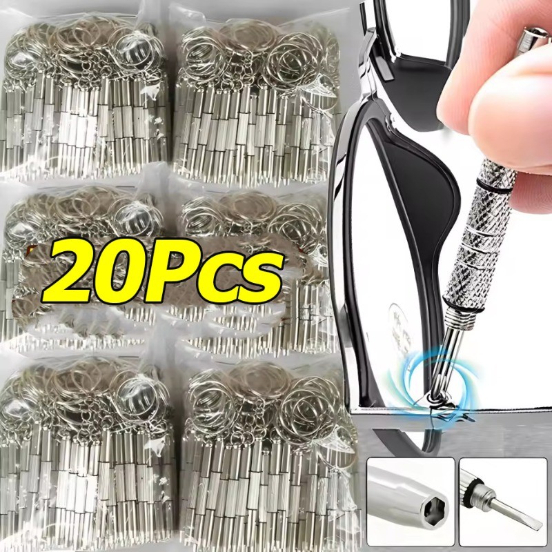 แว่นตาไขควงมัลติฟังก์ชัน 3 ใน 1 สำหรับซ่อมโทรศัพท์ พกพาได้ง่าย มาพร้อมพวงกุญแจ 5/10/20 ชิ้น