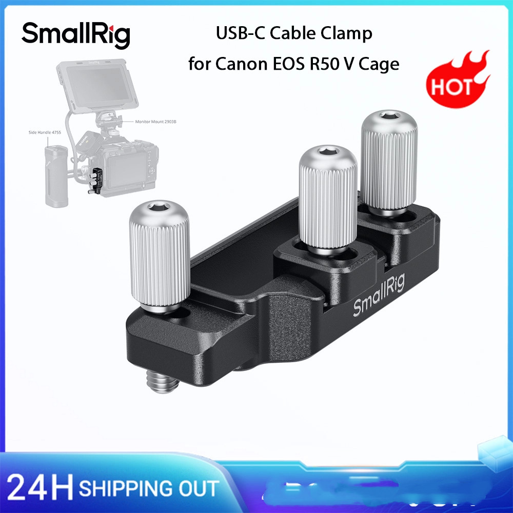 SmallRig EOS R50 V USB-C Cable Clamp สําหรับ HDMI สําหรับ Canon EOS R50 V กรง, เอนชัวร์การส่งข้อมูลท