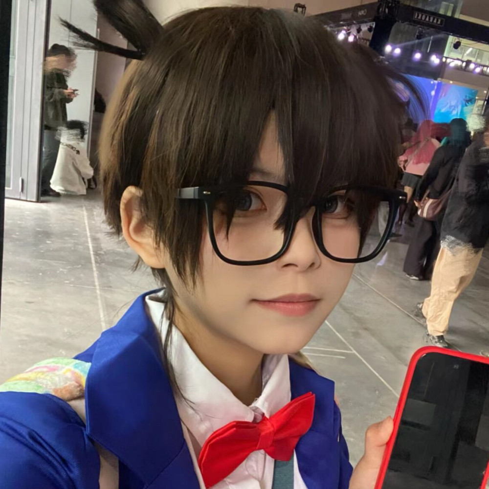 คอสตูมฮาโลวีน ปลอมผมสั้น แบบนักสืบคอนนัน พร้อมหมวกเต็มศีรษะ ddh20250630