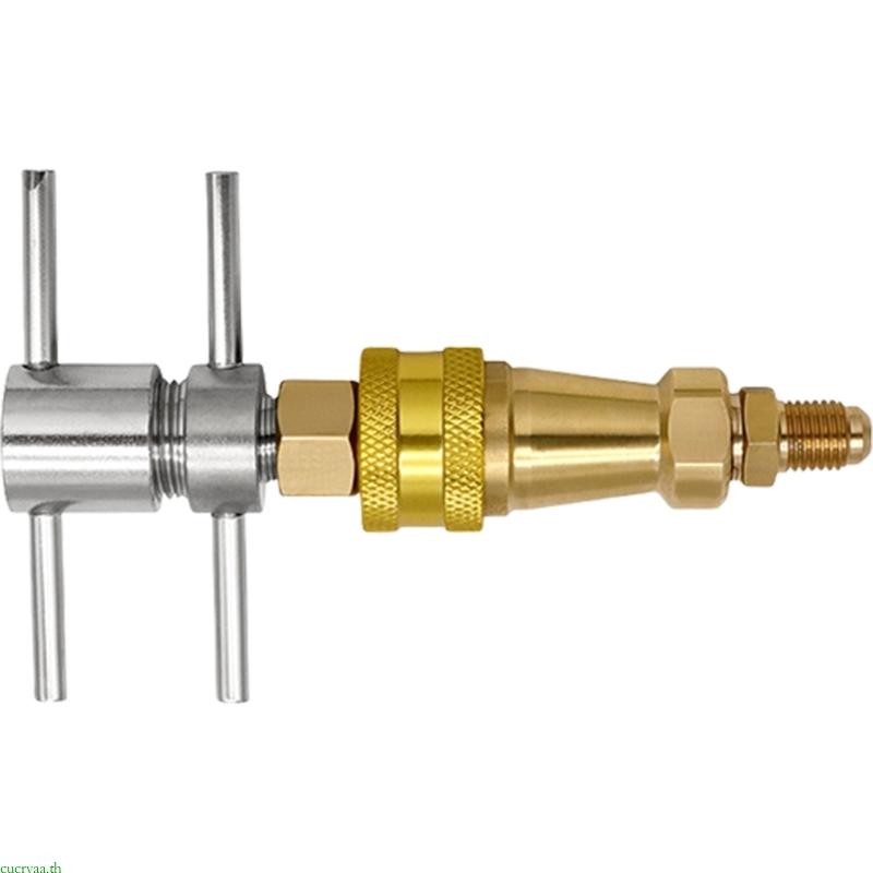 Cucryaa ตู้เย็นสารทําความเย็นเติมอะแดปเตอร์ Quick Coupling อุปกรณ์เสริมสารทําความเย็นชาร์จ Quick Coupler ตู้เย็น Rep