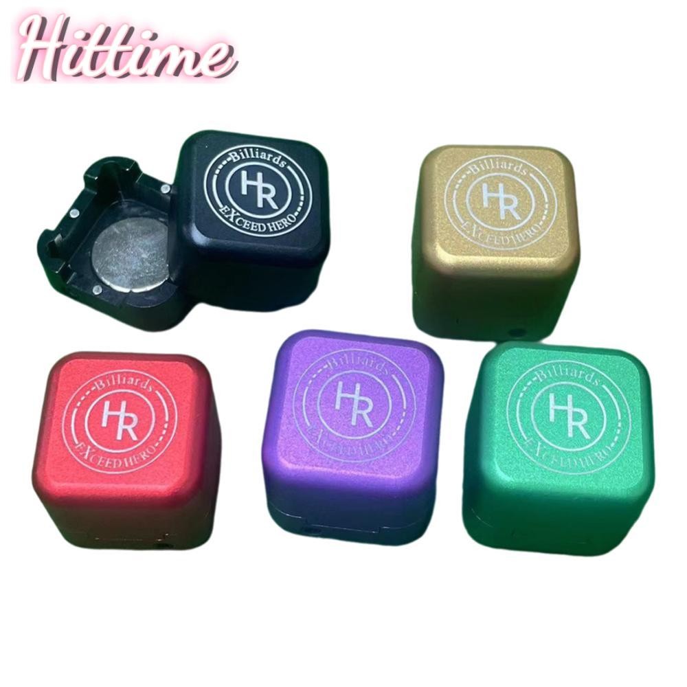Hittime 1 ชิ้นสแควร์โลหะชอล์กกล่องเก็บแม่เหล็กเงียบชอล์กคลิปอุปกรณ์บิลเลียดอุปกรณ์เสริม K5P9