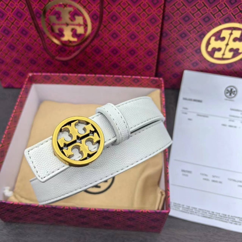 Tory BURCH1209 เข็มขัดหนังแท้แฟชั่นใหม่สุภาพสตรีทุกการแข่งขัน