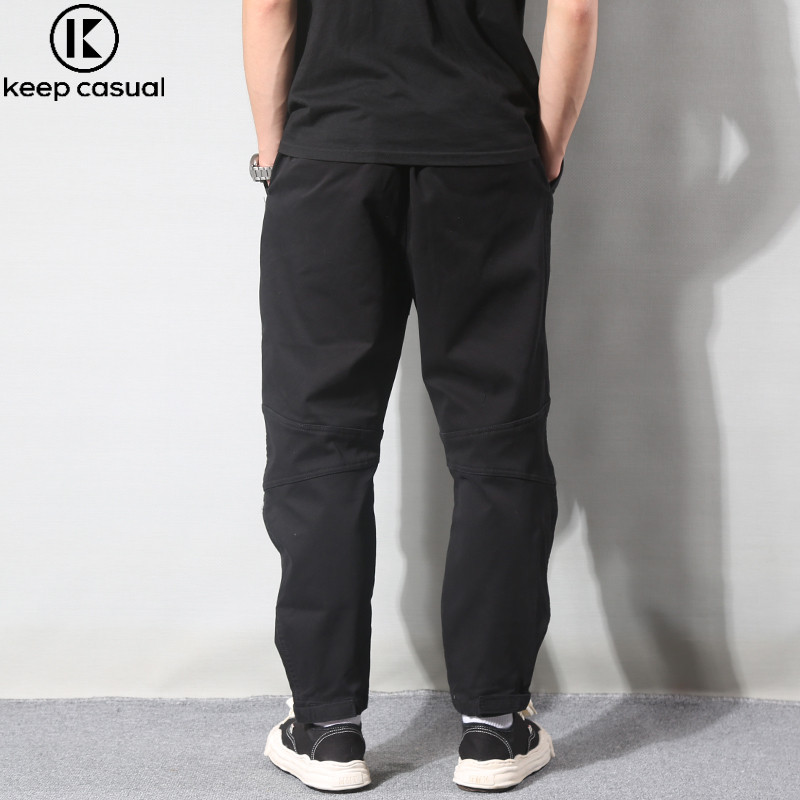 『Keep Casual』 Men's Tapered Overalls Straight Leg Loose Casual Pants - รูปที่ 5