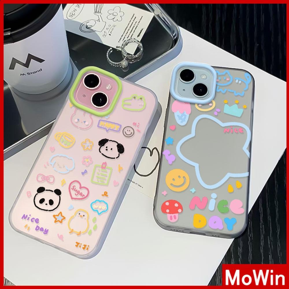 Movin - เคสใส iPhone16 11 Pro Max iPhone เคส TPU นิ่มป้องกันรอยนิ้วมือแบบด้าน ลูกหมาน่ารัก Compatible With iPhone15 Pro max iPhone14 13 12 Pro max XS XR 7 8 Plus