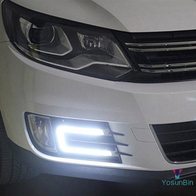 Yosunbin] 1PC U-Shaped 12V LED COB Car Auto DRL ขับรถกลางวันวิ่งโคมไฟไฟตัดหมอกใหม่
