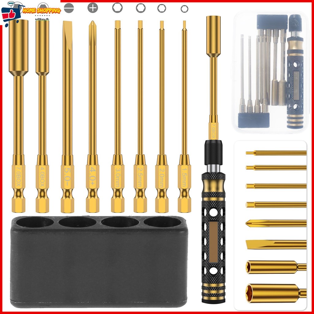 Hex Driver ไขควง Precision ไขควงชุด 1.5/2.0/2.5/3.0 มม. Impact Tough Screwdriver สําหรับ RC SHOPTKC0117