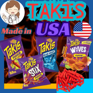 🔥ส่งด่วนมาก มาก🔥 Takis Fuego/Blue Heat ขนมข้าวโพดทอดกรอบ รสเ…