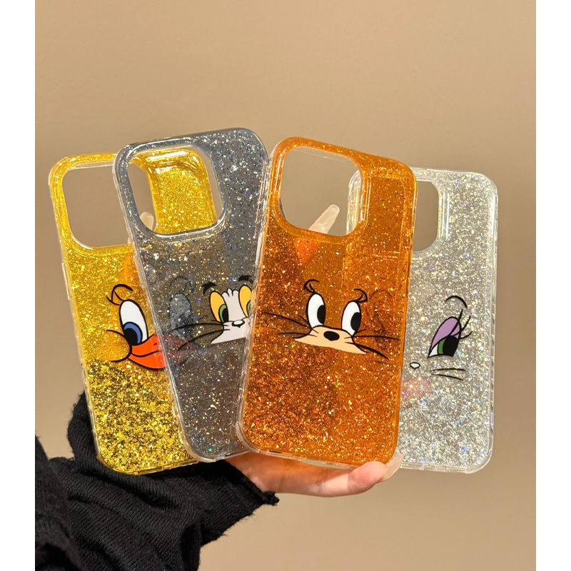 เคสโทรศัพท์ Mary เหมาะสําหรับ Apple 15PROMAX เคสโทรศัพท์สไตล์ใหม่ IPone16/13/12 Glitter 11/xr โปร่งใ