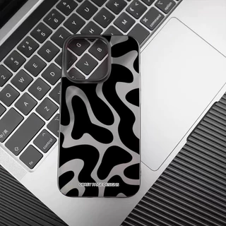 เคส ไอโฟน For iPhone 13 14 15 สากล เคสโทรศัพท์มือถืออะคริลิคใส ลายเส้นสีดำ 11 12 ProMax 7 8Plus X XSMax XR