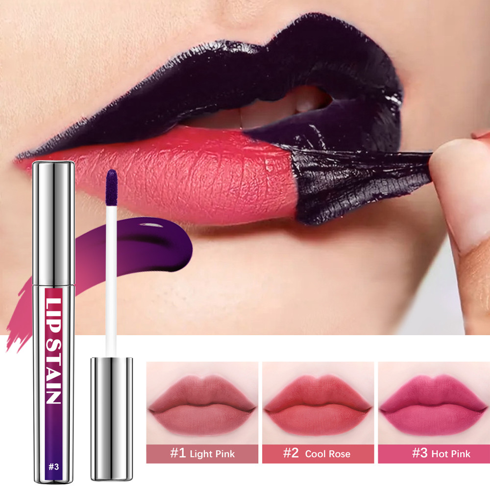 Peel Off Lip Stain Reveal ติดทนนานกันน้ําสีชมพู Lip Tint Transfer Proof Non-stick Cup Natural Lip Stain เครื่องสําอางของผู้หญิง