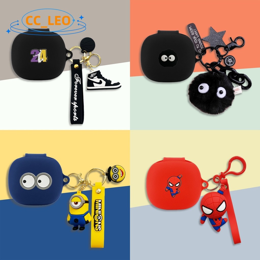 For Anker Soundcore C40i Case Creative Shoe Keychain Plush Cinderella Pendant Soundcore C40i Silicon