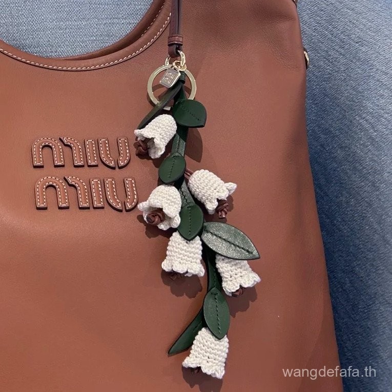 จี้กระเป๋าเสื้อสีน้ำเงิน อุปกรณ์หนังแท้ ซีรีส์ MIU สไตล์ใหม่ ของตกแต่งกระเป๋า ของขวัญ ของที่ระลึก