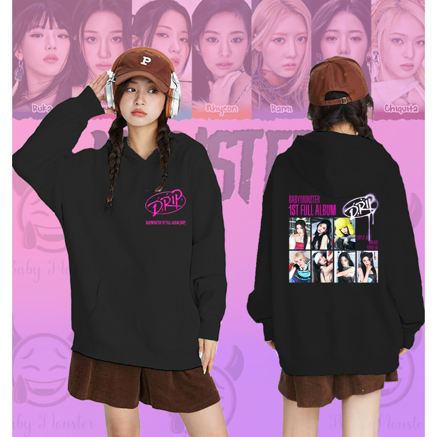 NEW 2025 Kpop BABYMONSTER hoodie เสื้อฮู้ดแขนยาวและ ชายและหญิง ผ้า ใส่ได้ ทั้ง ใส่สบาย ไม่หด ไม่ย้#X