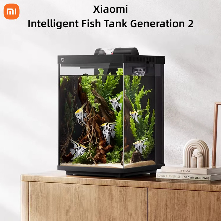 ตู้ปลา Xiaomi รุ่นที่สอง Mijia เดสก์ท็อปสมาร์ทตู้ปลาขนาดเล็กสีขาวพิเศษห้องนั่งเล่นกรอง Ecologic Aquar