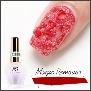 AS น้ำยาระเบิดสีเจล15 ml น้ำยาล้างสีเจลแบบไม่ต้องห่อ น้ำยาล้างเล็บเจล -wenails
