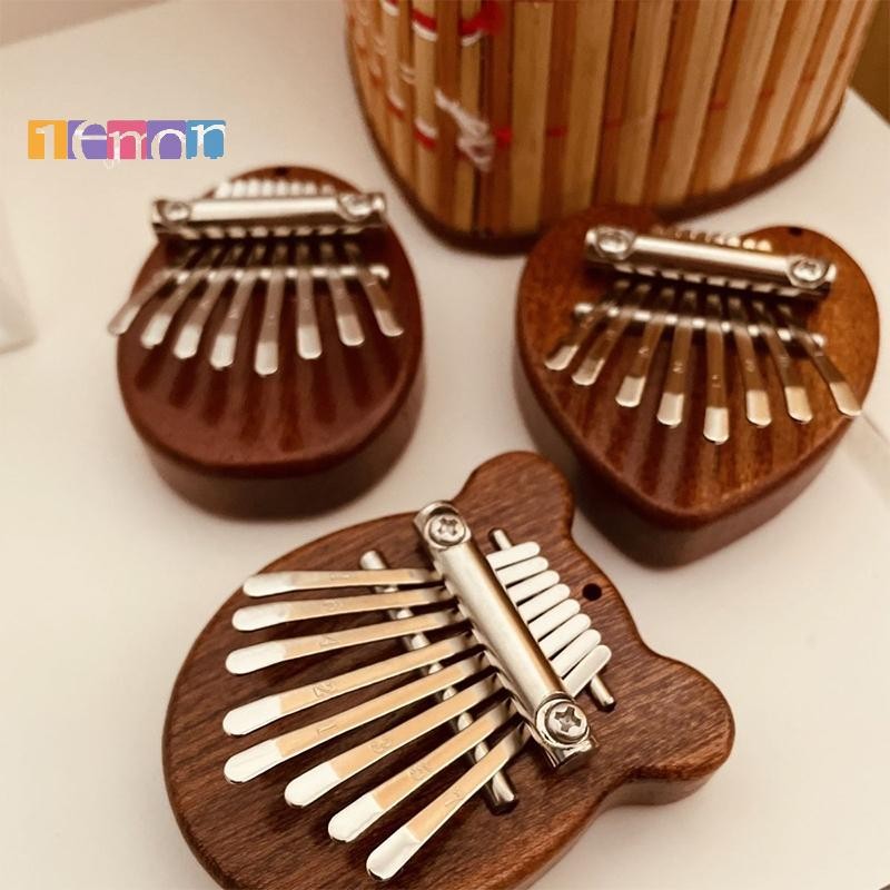 [Lemon] 8 Key Kalimba Thumb เปียโนของขวัญสําหรับเด็กเริ่มต้นคนรักเพลงผู้เล่น,เครื่องมือน่ารักจี้พวงก