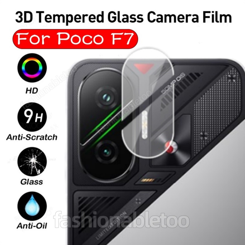 สําหรับ PocoPhone F7 5G 3D เลนส์กล้องกระจกนิรภัยคลุมทั้งหมดฟิล์มป้องกันสําหรับ Xiaomi Poco F7 pro Ul