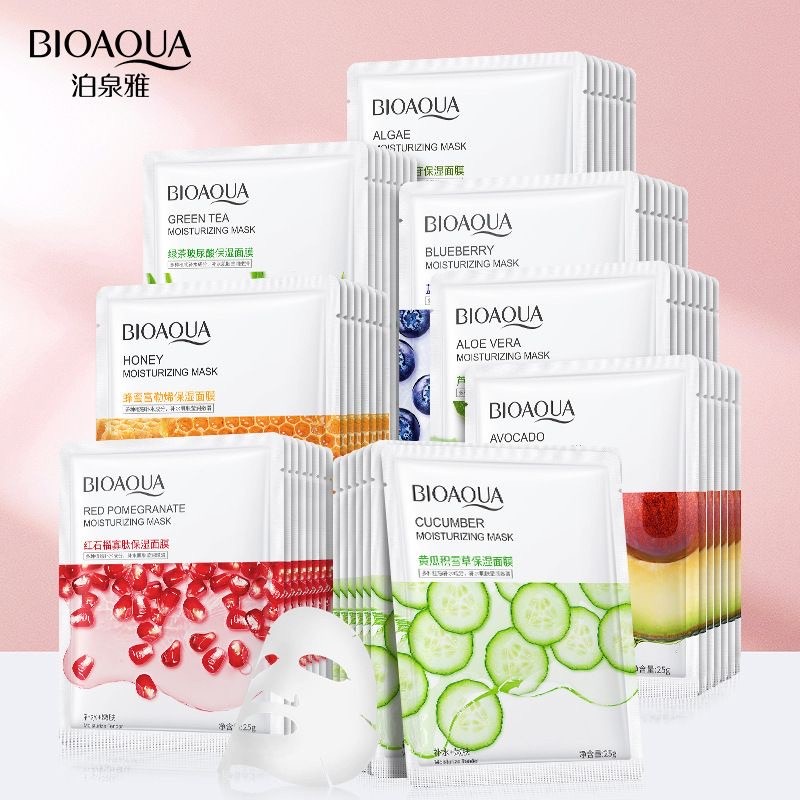 🔥HOT🔥 มาร์คหน้า แผ่นมาส์ก Bioaqua สูตรสารสกัดจากพืชและไฮยาลูรอน บำรุงผิวหน้าครบๆ ขนาด 25 กรัม ส่งจากไทย