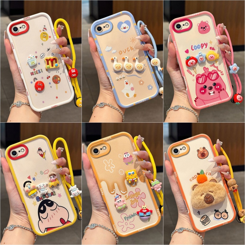 เคส iPhone 6 6S 7 8 6PLUS 6SPLUS 7PLUS 8PLUS การ์ตูน 3D ตุ๊กตาซิลิโคนอ่อนนุ่มเคสโทรศัพท์