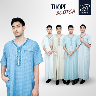 โต๊ปชายแขนสั้นลายสก๊อต แบรนด์ IKAF ผ้าคอนตอน100 ผ้าระบายอากา…