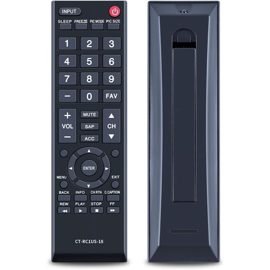 CTRC1US18 CT-RC1US-18 เปลี่ยนรีโมทคอนโทรลสําหรับ Toshiba TV 32L310U18 32L220U19 49L510U18 43L420U 32