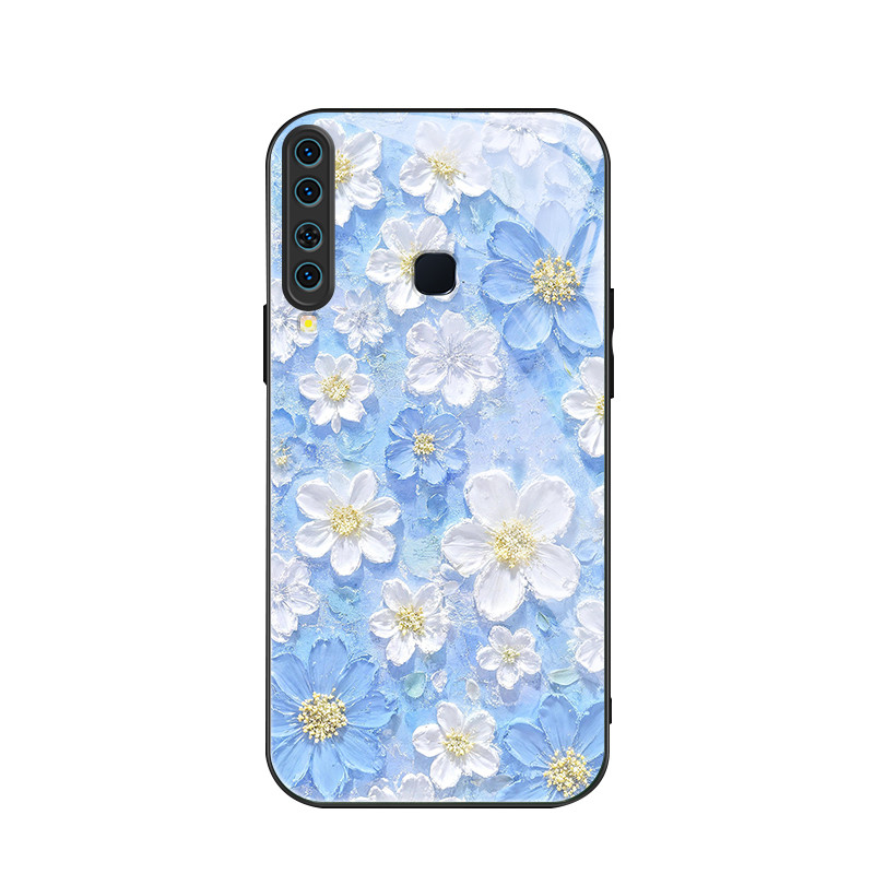 สําหรับ Samsung Galaxy A9 2018/Samsung A9 Star Pro/Samsung A9s ,ดอกไม้เล็กสีขาว,บุคลิกภาพอินเทรนด์,เคสป้องกันโทรศัพท์ป้องกันการตก