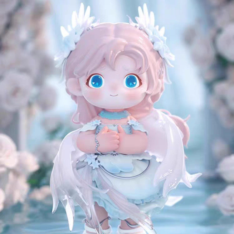 JOY heyone สีดําเล่น Buckwheat Buckwheat Fairy Whisper Series Mystery กล่องอินเทรนด์เล่นรูปน่ารักสาวตุ๊กตาของขวัญตกแต่ง VPJH