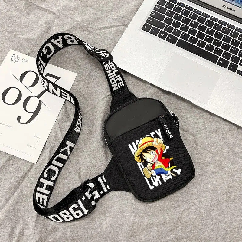 ใหม่ ONE PIECE Mini Ultra Light โทรศัพท์มือถือกระเป๋าหน้าอกน้ําหนักเบากีฬาไหล่ Crossbody กระเป๋าของขวัญ