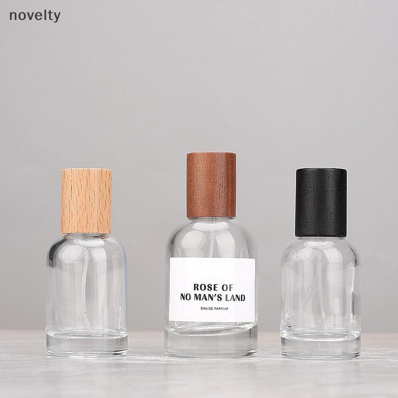 Nly 20ml 50ml คริสตัลหรูหราไม้แก้วขวดน้ําหอม Vintage ที่ว่างเปล่าแบบพกพาเดินทางรีฟิล Atomizer ผู้หญิง N