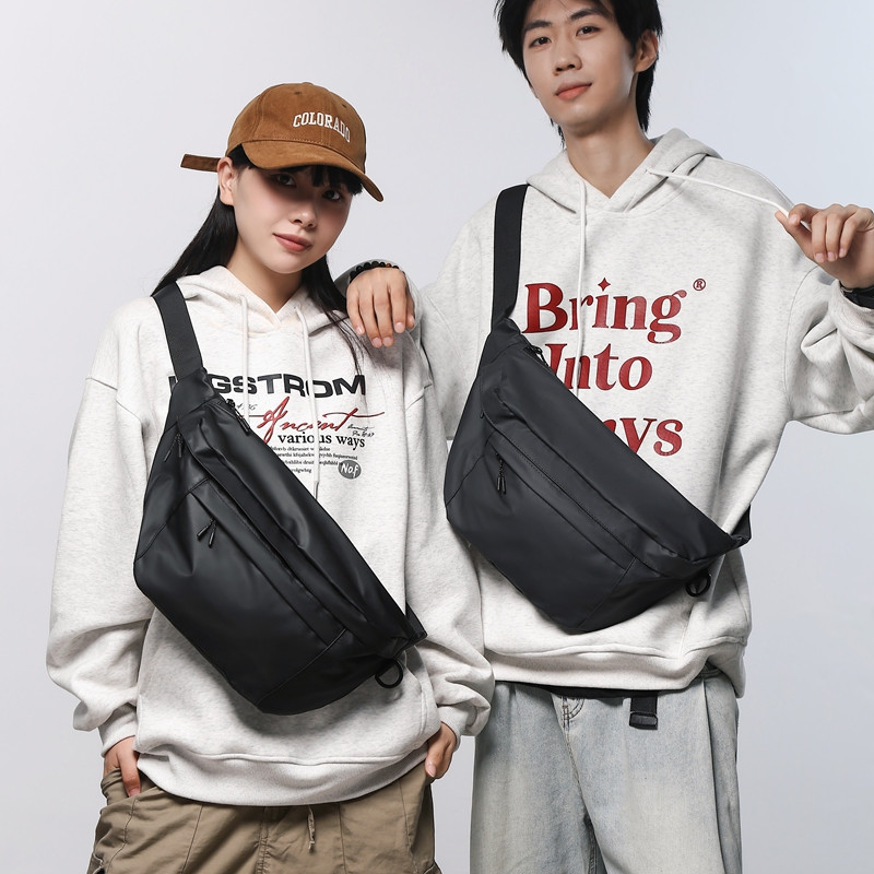 Men Street Wear Functional Messenger Bag ความจุขนาดใหญ่ Casual น้ําหนักเบา Messenger กระเป๋าแฟชั่น C