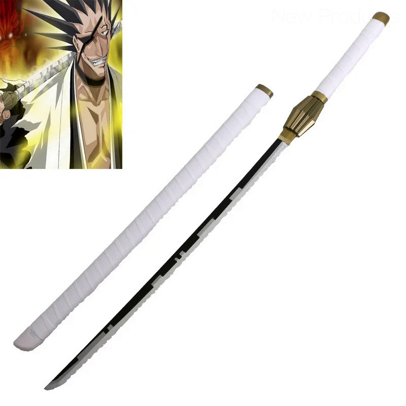 🔥 Cosplay Anime Bleach Zaraki Kenpachi 40inch Katana Role Play Bamboo Assembled Sword Weapon 102cm M