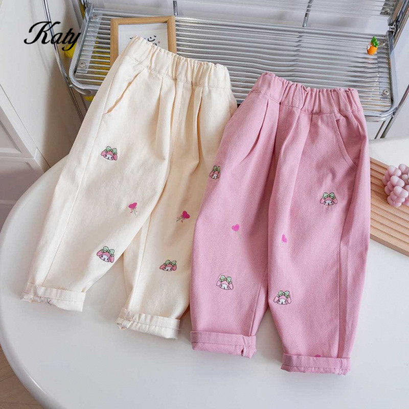 เด็กผู้หญิง2026การ์ตูนปักกางเกงลำลองฤดูใบไม้ผลิและฤดูใบไม้ร่วงสไตล์ตะวันตกแฟชั่นแมทช์ลุคง่ายกางเกงขายาวสไตล์เกาหลีสำหรับเด็กผู้หญิงเสื้อผ้าเด็กผู้หญิง - รูปที่ 7