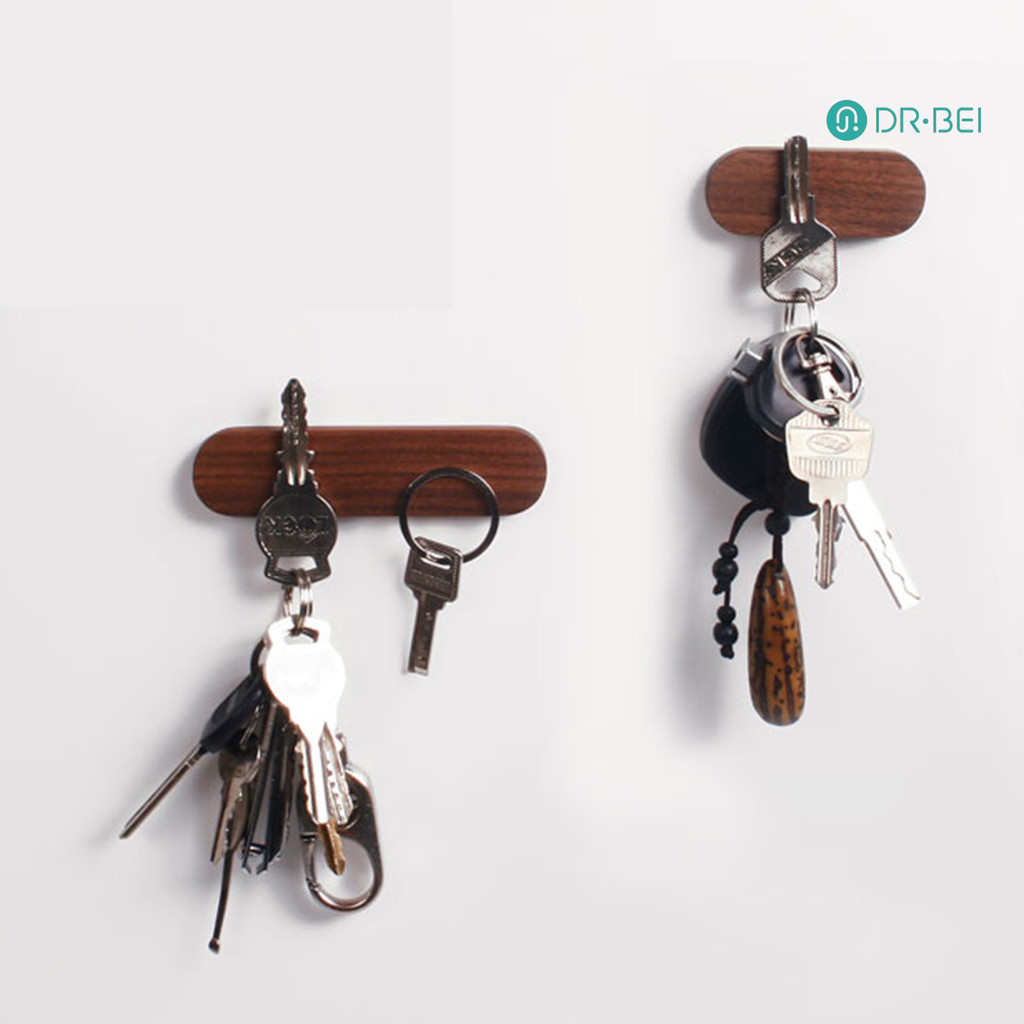 Dr.bei Key Holder Strong ic ธรรมชาติ Beech Home Wall ตกแต่ง Key Organizer สําหรับ Home
