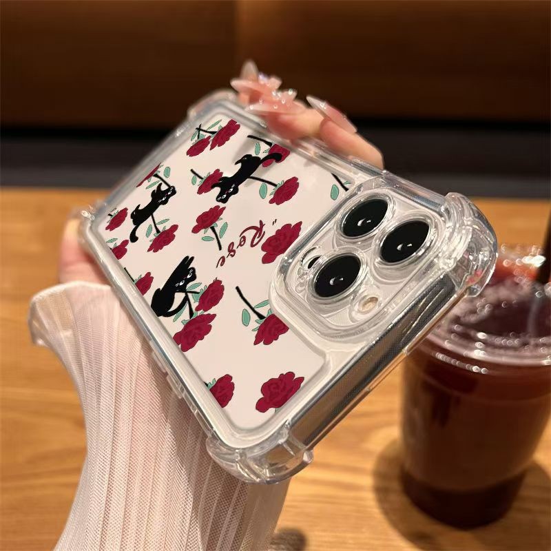 Insสไตล์red RoseปลอกสําหรับVivo Y11 Y12 Y15 Y17 Y85 V9 Y83 Y81 X21 UD Z1 Pro V17 Pro Nex 3 Y97 X30 P