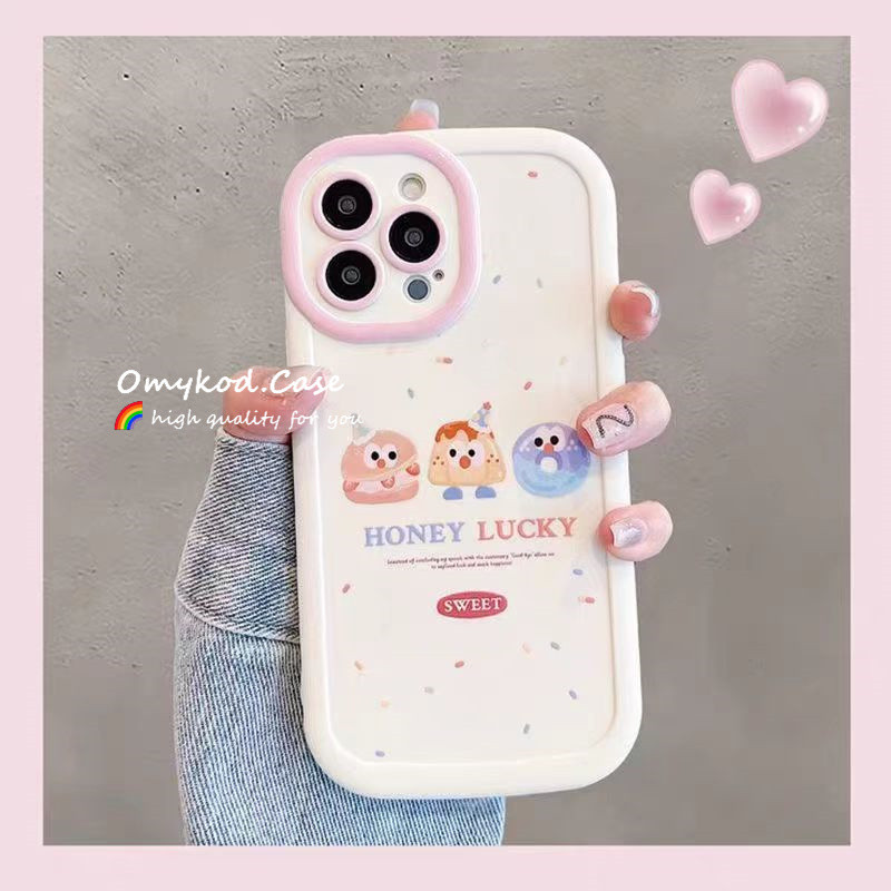 SAMSUNG ปลอกสําหรับsamsung A16 A06 A35 A25 A15 A05 A03 A12 A13 A23 M12 A51 A52 A53 A54 A55 A73 เคสโทรศัพท์INSน่ารักบิสกิตหวานAnti Dropกันกระแทกป้องกันปกอ่อน