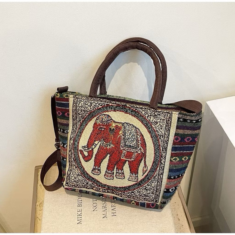 ORIGINAL IMPORTED THAILAND BAG TKF 264 / gajh thailand bangkok WOMENS PREMIUM CANVAS SLING BAG