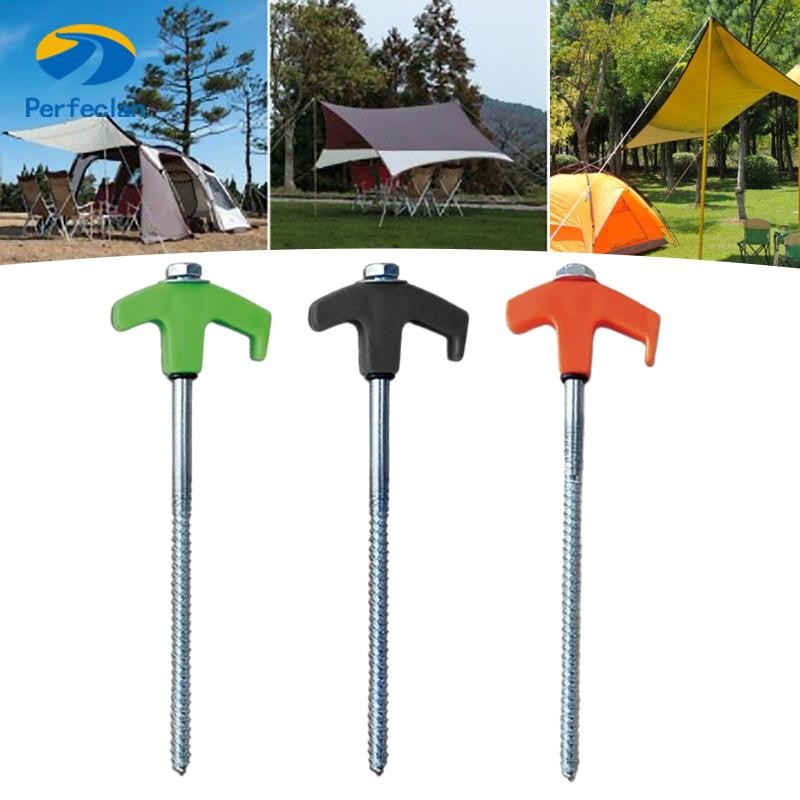 Perfeclan 4x เต็นท์ Stakes Heavy Duty Camping หกเหลี่ยม Canopy Stakes ทนทานแบบพกพา Multifunctional Ground Stakes หมุดเต็นท์