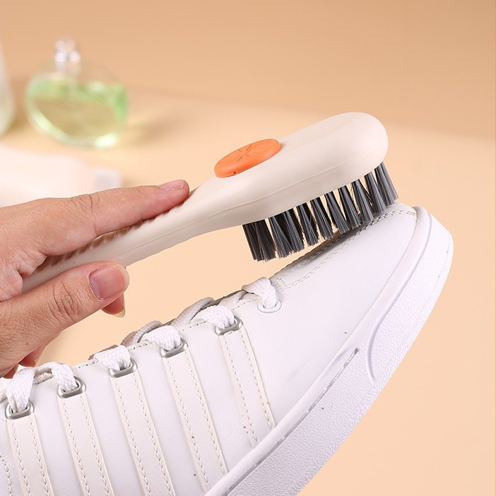 แปรงทําความสะอาดรองเท้า ขนแปรงนุ่ม อเนกประสงค์ แปรงขัดรองเท้า สามารถเพิ่มผงซักฟอกได้ ใช้งานง่าย - 2
