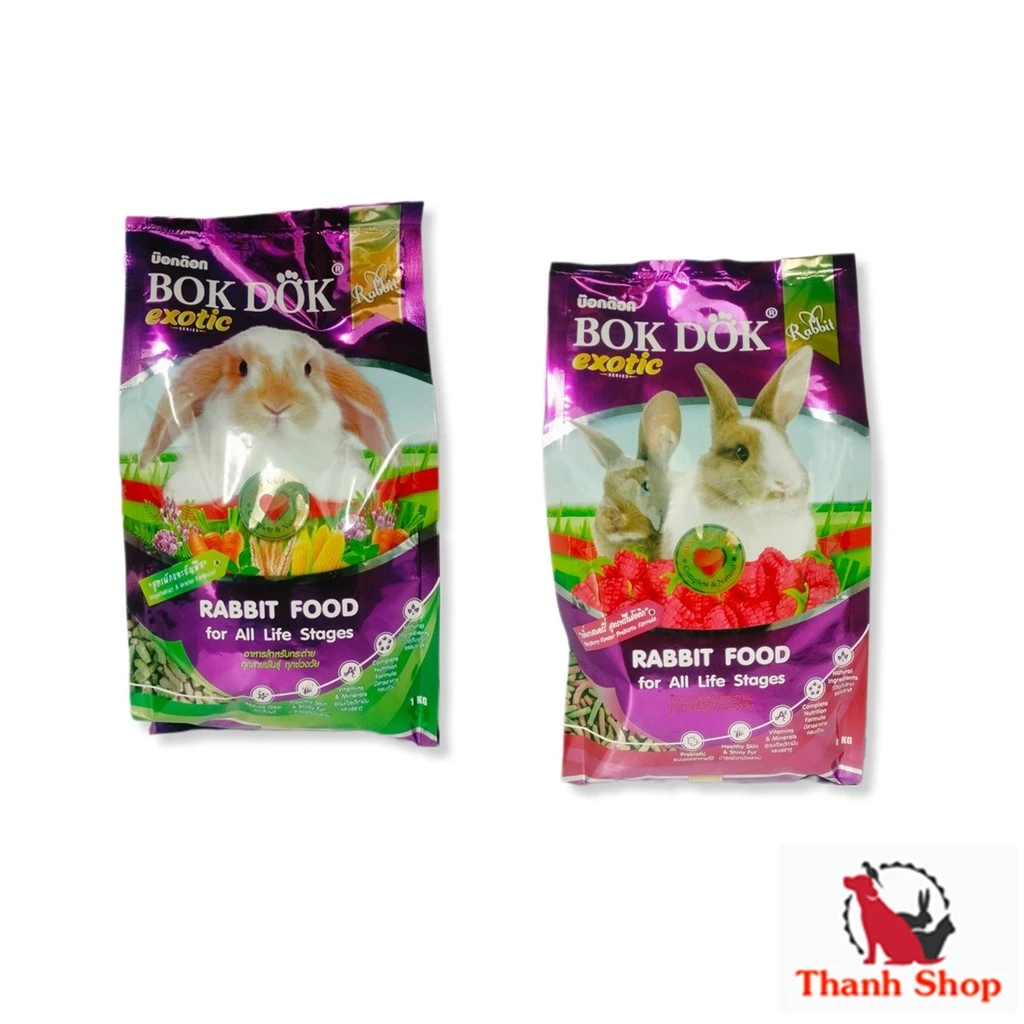 ชุดคุ้มค่า ( 3 ถุง) BOKDOK อาหารกระต่าย สำหรับทุกสายพันธุ์ ทุกช่วงวัย ขนาด 1 kg.