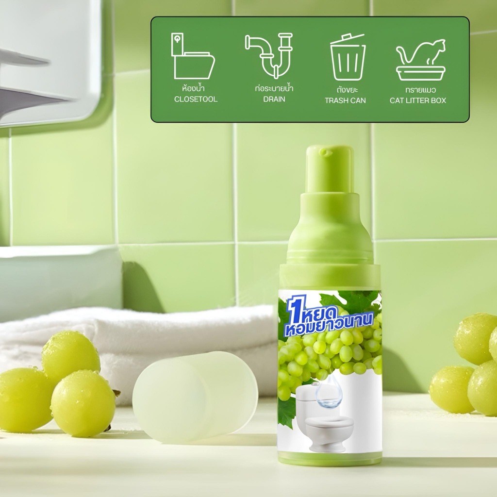 【พร้อมส่งจากไทย】น้ำหอมดับกลิ่นห้องน้ำ กลิ่นหอมสดชื่น ติดทนนาน น้ำหอมหยดชักโครก 20 ml น้ำยาปรับอากาศของเหลว - รูปที่ 3