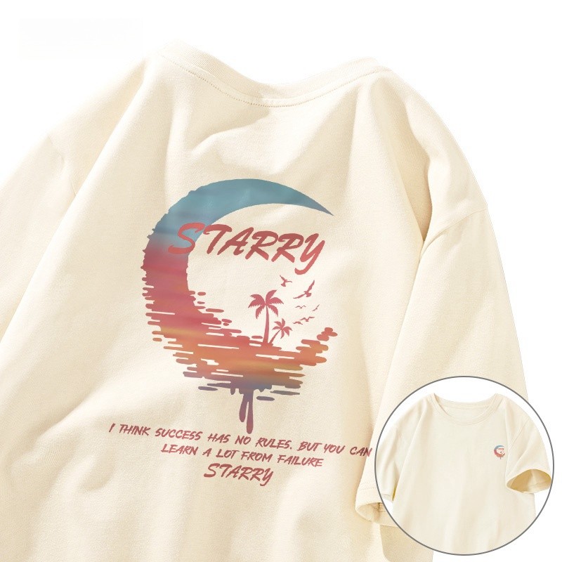 🚚【จัดส่งจากประเทศไทย】เสื้อยืดพิมพ์ลายการ์ตูนแฟชั่นสไตล์อเมริกัน คอกลม ผ้าเนื้อนุ่ม สวมใส่สบาย - รูปที่ 3