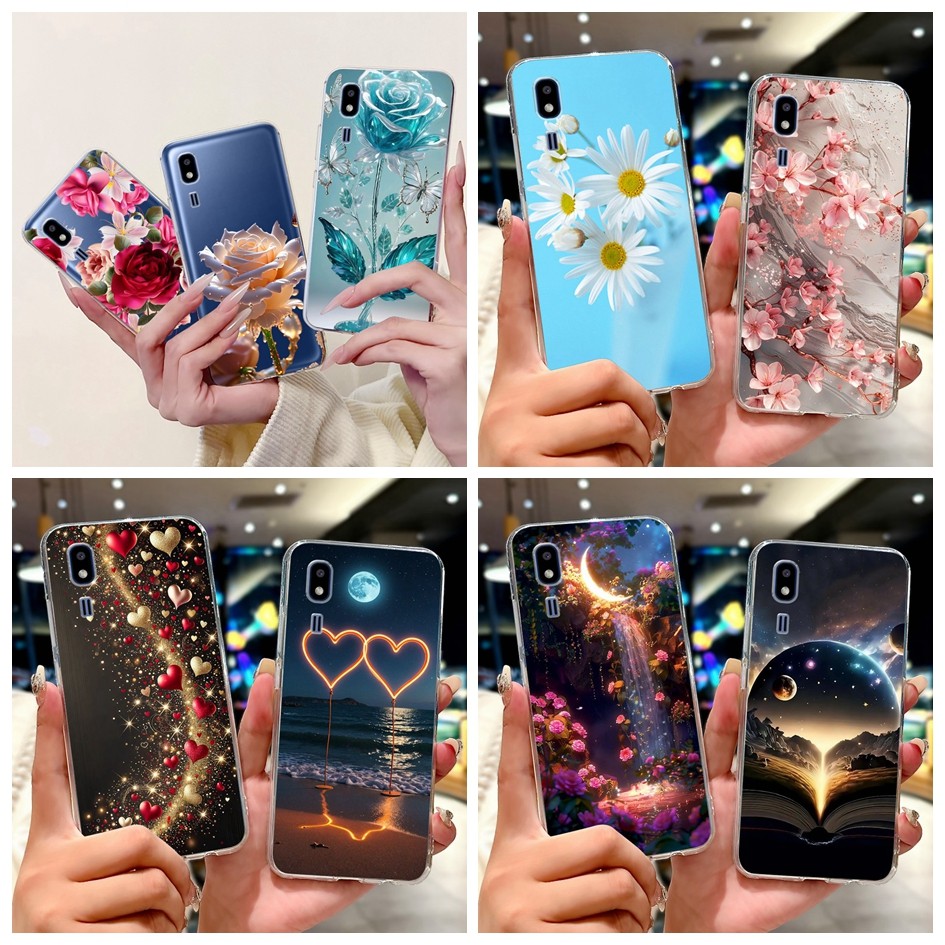 SAMSUNG สําหรับSamsung Galaxy A2 CoreกรณีSM-A260F SM-A260Gยอดนิยมดอกไม้ซิลิโคนนุ่มClearเคสโทรศัพท์สําหรับSamsung A2 Coreกันชน