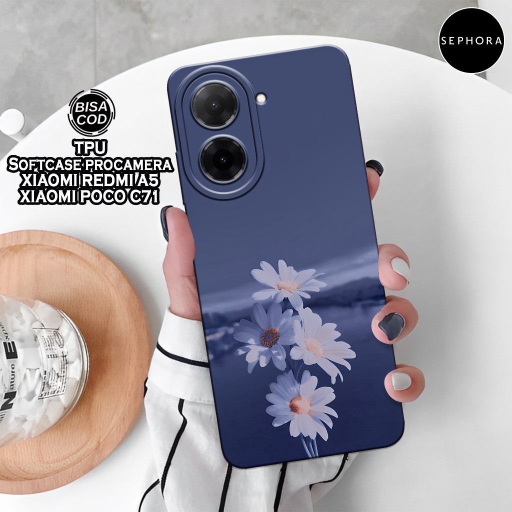 HP เคส Xiaomi Redmi A5 4G 2025 ล่าสุด - เคสดอกไม้แฟชั่น - เคส Xiaomi Redmi A5 Softcase - เคสกล้อง Pr